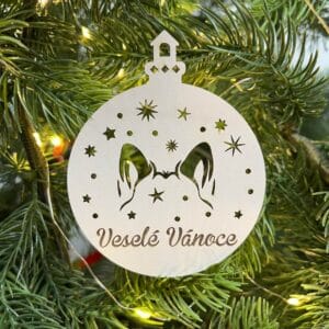 Vsepropejska Vánoční baňka s německým ovčákem – ozdoba na stromeček Typ: Baňka 2