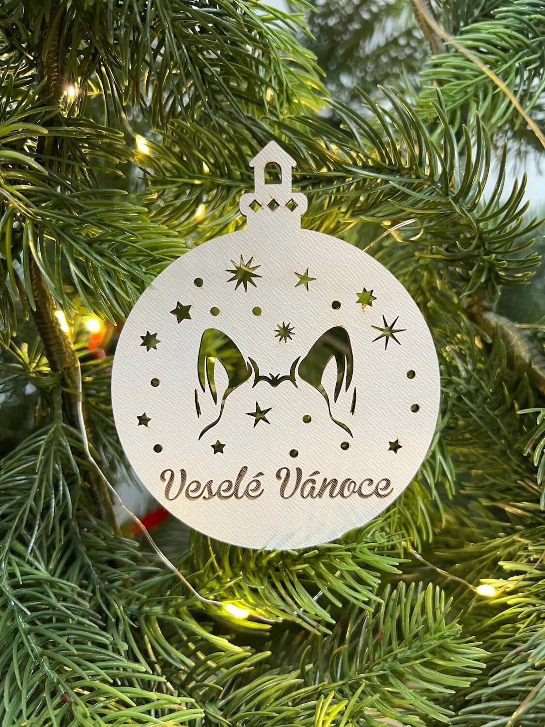 Vsepropejska Vánoční baňka s německým ovčákem – ozdoba na stromeček Typ: Baňka 2