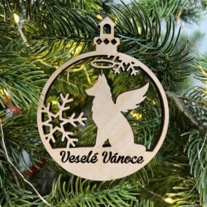 Vsepropejska Vánoční baňka s německým ovčákem – ozdoba na stromeček Typ: Baňka 6