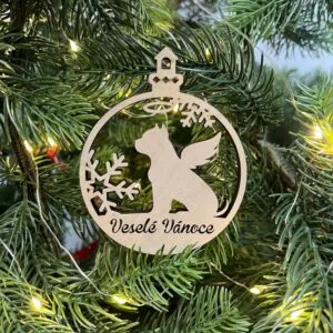 Vsepropejska Vánoční baňka s pitbullem – ozdoba na stromeček Typ: Baňka 6