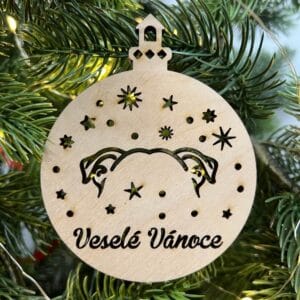 Vsepropejska Vánoční baňka se stafordem – ozdoba na stromeček Typ: Baňka 7