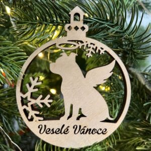 Vsepropejska Vánoční baňka se stafordem – ozdoba na stromeček Typ: Baňka 6
