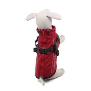 Vsepropejska Aero zimní bunda pro psa s postrojem Barva: Červená