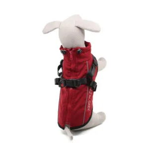 Vsepropejska Aero zimní bunda pro psa s postrojem Barva: Červená