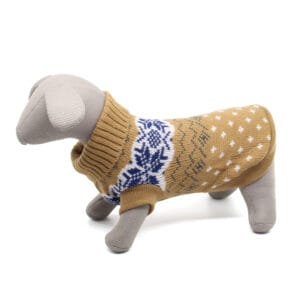 Vsepropejska Caramel zimní svetr pro psa Barva: Béžová