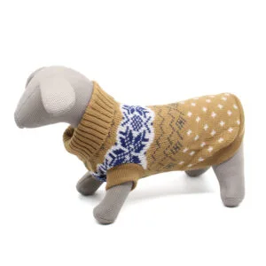 Vsepropejska Caramel zimní svetr pro psa Barva: Béžová