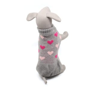 Vsepropejska Lovie svetr pro psa se srdíčky Barva: Šedá