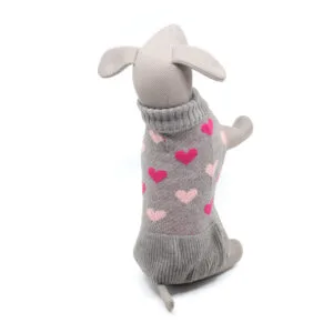 Vsepropejska Lovie svetr pro psa se srdíčky Barva: Šedá