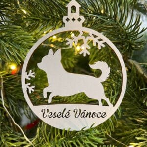 Vsepropejska Vánoční baňka s čivavou – ozdoba na stromeček Typ: Baňka 1