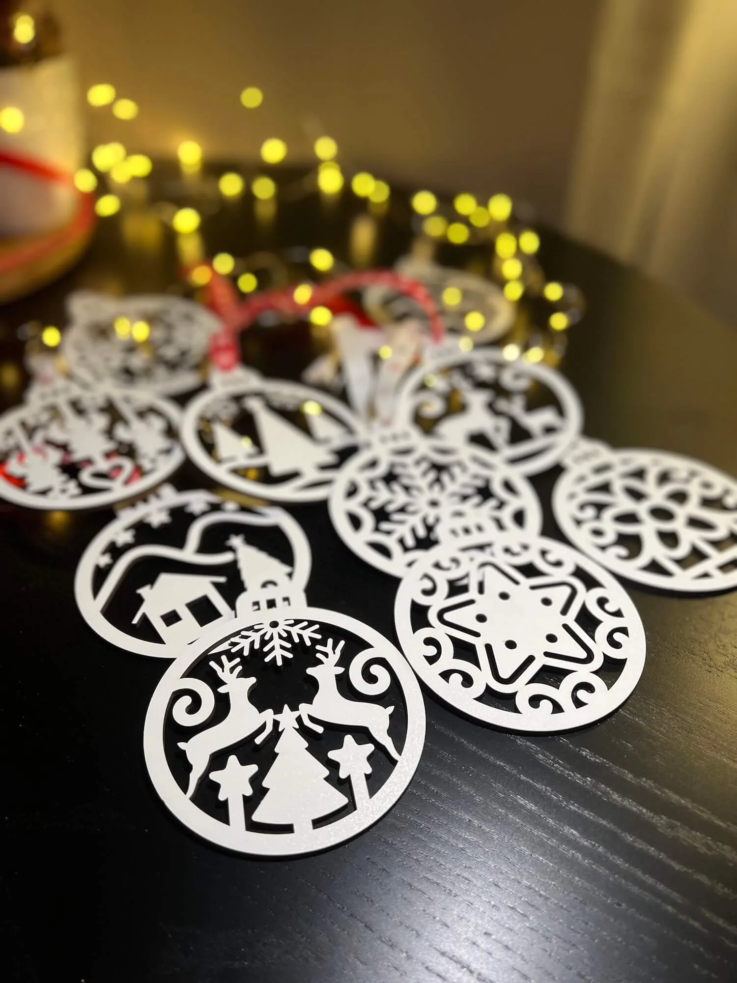 Bílé Vánoční ozdoby baňky 2 Typ: Baňka 11 - Obrázek 2