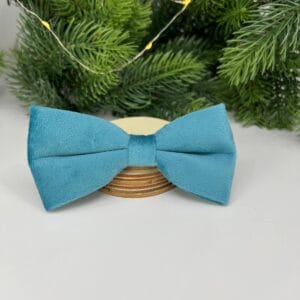 Vsepropejska Charm semišový motýlek pro psa na obojek Barva: Modrá