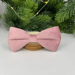 Vsepropejska Charm semišový motýlek pro psa na obojek Barva: Růžová