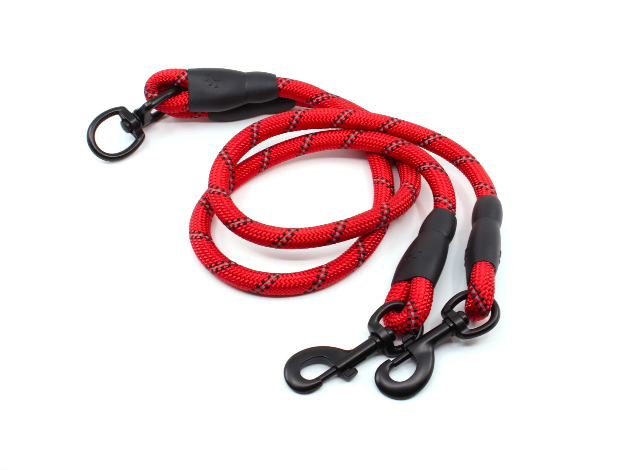 Vsepropejska Fera rozdvojka 75 cm na vodítko pro psa Barva: Červená