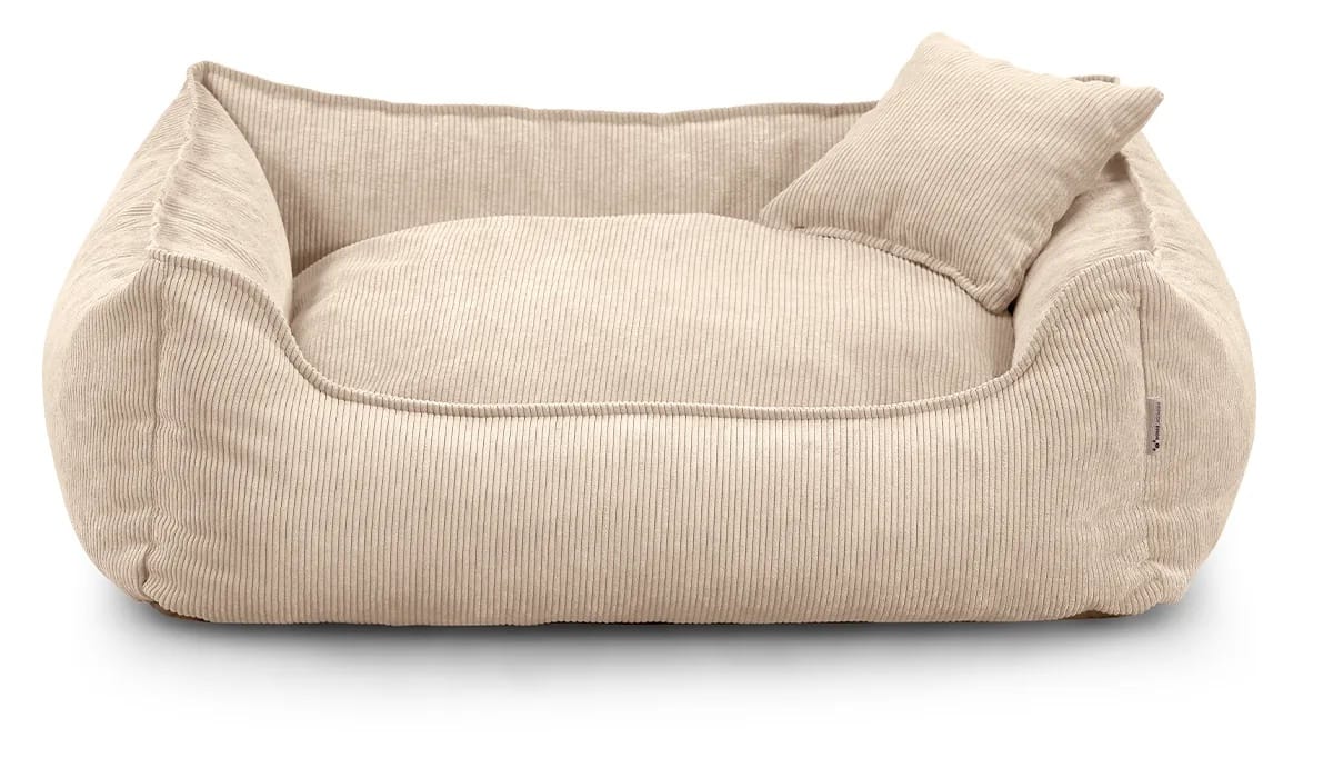 Vsepropejska Finley manšestr pelech pro psa se zipem Barva: Slonová kost