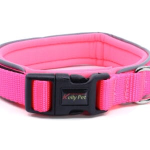 Vsepropejska Lava obojek s podšívkou pro psa | 33 - 58 cm Barva: Růžová