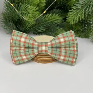 Vsepropejska Louis károvaný motýlek pro psa na obojek Barva: Světle-zelená