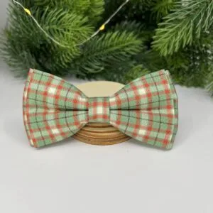 Vsepropejska Louis károvaný motýlek pro psa na obojek Barva: Světle-zelená