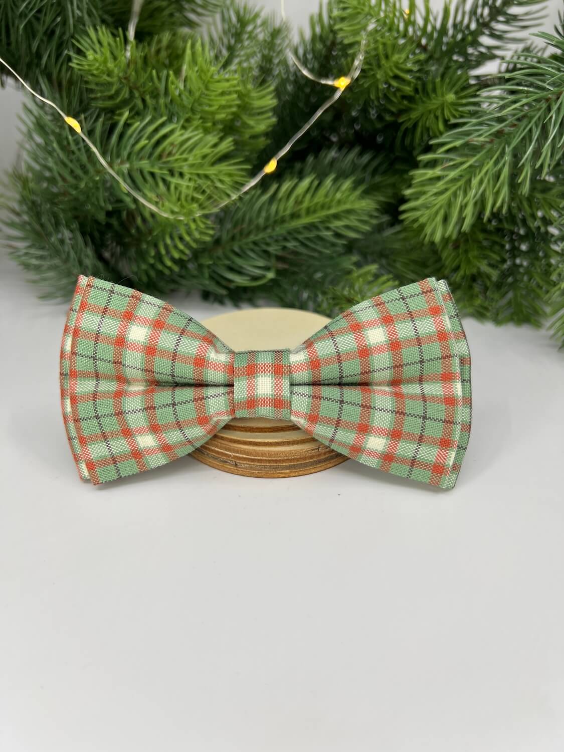 Vsepropejska Louis károvaný motýlek pro psa na obojek Barva: Světle-zelená