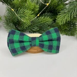 Vsepropejska Louis károvaný motýlek pro psa na obojek Barva: Zelená