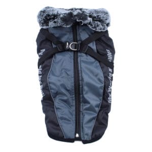 Vsepropejska Mansi zimní bunda pro psa s postrojem Barva: Šedá