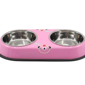 Vsepropejska Petty dvojitá  misky pro psa Barva: Růžová
