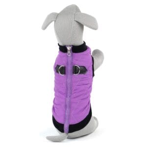 Vsepropejska Quilt prošitá bunda pro psa na zip Barva: Fialová