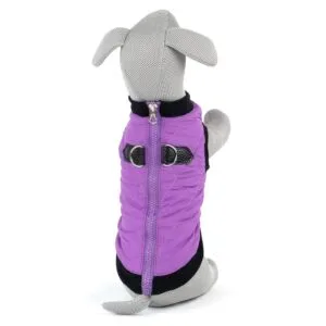 Vsepropejska Quilt prošitá bunda pro psa na zip Barva: Fialová