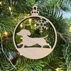 Vsepropejska Vánoční baňka s jezevčíkem – ozdoba na stromeček Typ: Baňka 7