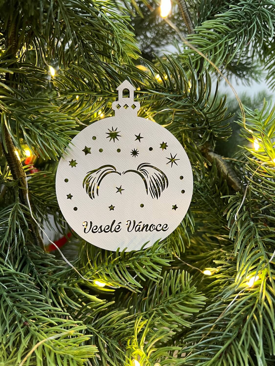 Vánoční baňka s jorkšírským teriérem – ozdoba na stromeček Typ: Baňka 1 - Obrázek 2