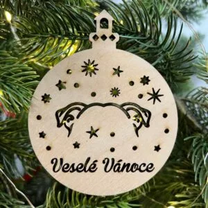 Vsepropejska Vánoční baňka se stafordem – ozdoba na stromeček Typ: Baňka 7