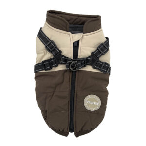 Vsepropejska City-warm zimní bunda pro psa s postrojem Barva: Hnědá