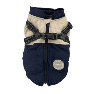 Vsepropejska City-warm zimní bunda pro psa s postrojem Barva: Tmavě modrá