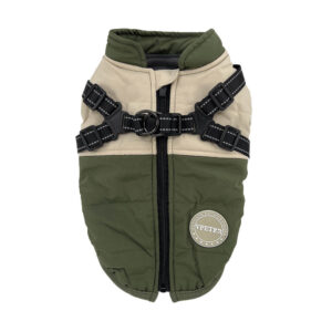 Vsepropejska City-warm zimní bunda pro psa s postrojem Barva: Zelená