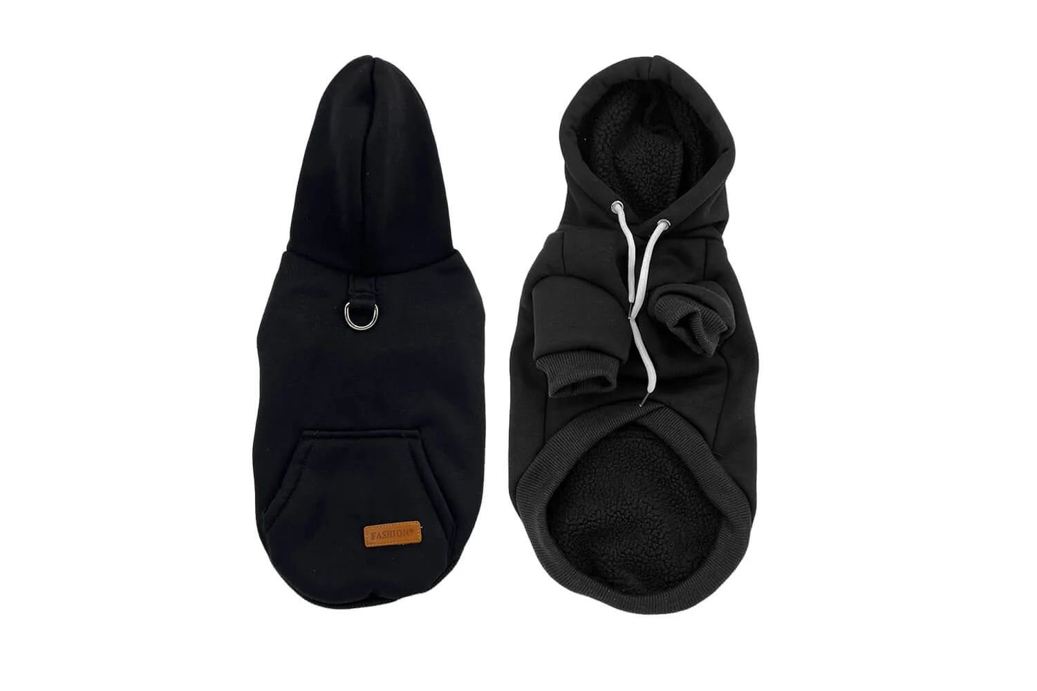 Vsepropejska Cotex bavlněná mikina pro psa s poutkem Barva: Černá