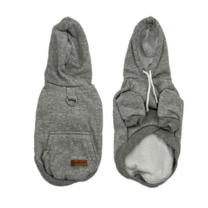 Vsepropejska Cotex bavlněná mikina pro psa s poutkem Barva: Šedá