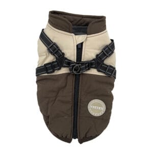 Vsepropejska City-warm zimní bunda pro psa s postrojem Barva: Hnědá