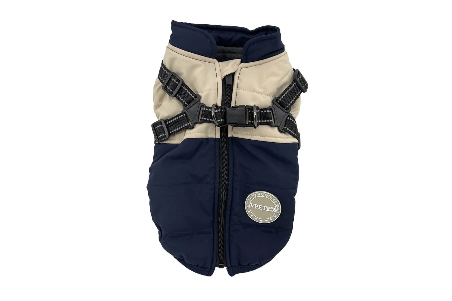Vsepropejska City-warm zimní bunda pro psa s postrojem Barva: Tmavě modrá