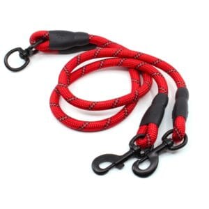 Vsepropejska Fera rozdvojka 75 cm na vodítko pro psa Barva: Červená
