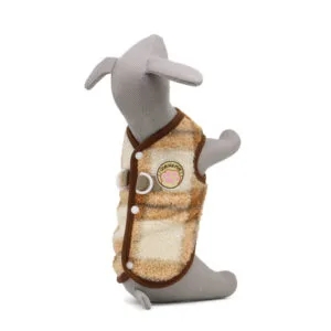 Vsepropejska Greyson károvaná mikina pro psa Barva: Béžová