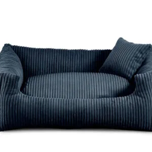 Vsepropejska Manšestr pelech pro psa s polštářkem Barva: Tmavě-modrá