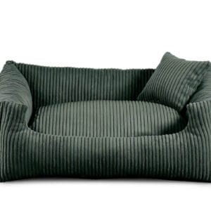 Vsepropejska Manšestr pelech pro psa s polštářkem Barva: Tmavě-zelená