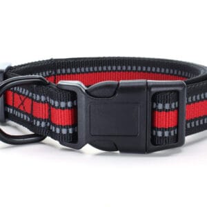 Vsepropejska Bando reflexní obojek pro psa | 22 - 66 cm Barva: Červená