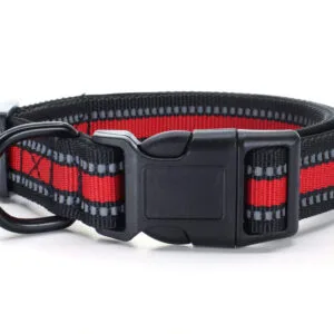 Vsepropejska Bando reflexní obojek pro psa | 22 - 66 cm Barva: Červená