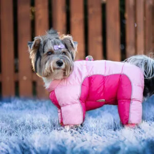 Vsepropejska Darila teplá kombinéza pro psa Barva: Růžová