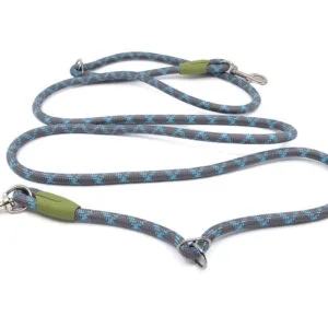 Vsepropejska Lasky přepínací vodítko pro psa | 270 cm Barva: Šedo-modrá