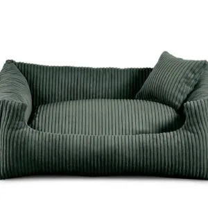 Vsepropejska Manšestr pelech pro psa s polštářkem Barva: Tmavě-zelená