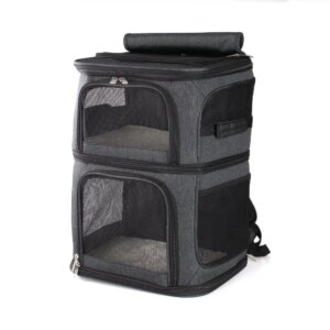 Vsepropejska Palm batoh pro dva psy Barva: Černá