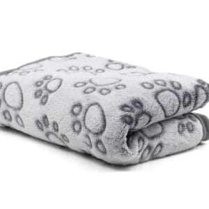 Vsepropejska Tulda fleecová deka s tlapkami pro psa Barva: Šedá